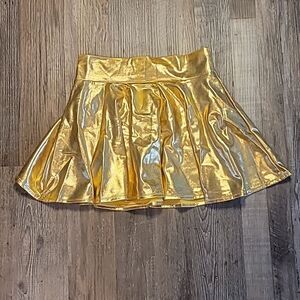 Gold Mini Skirt Halloween Costume Women's Size Large